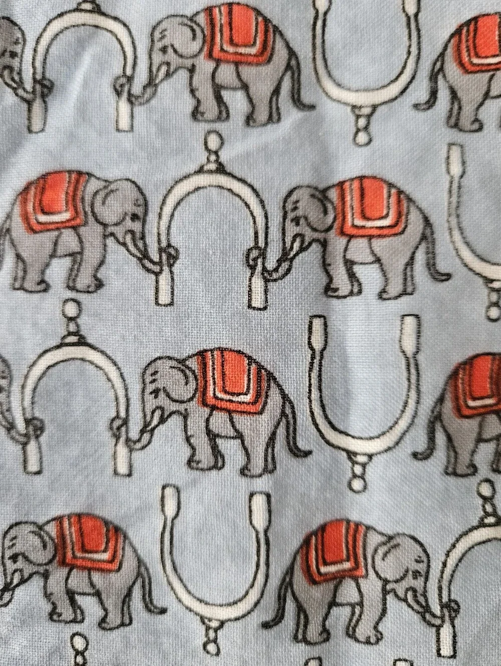 J. CREW Archival Elephant Print Cotton Blue Teal Square Scarf | SZ 20